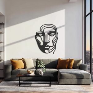 Abstract Face — metal wall art