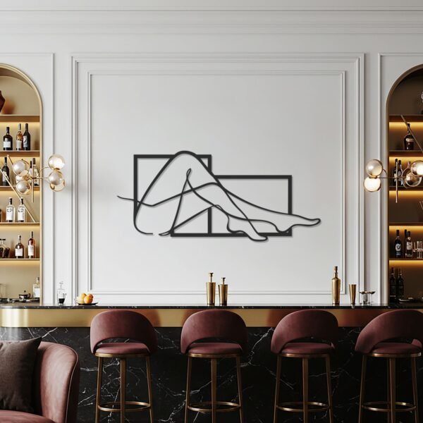 Abstract Woman Legs — metal wall art