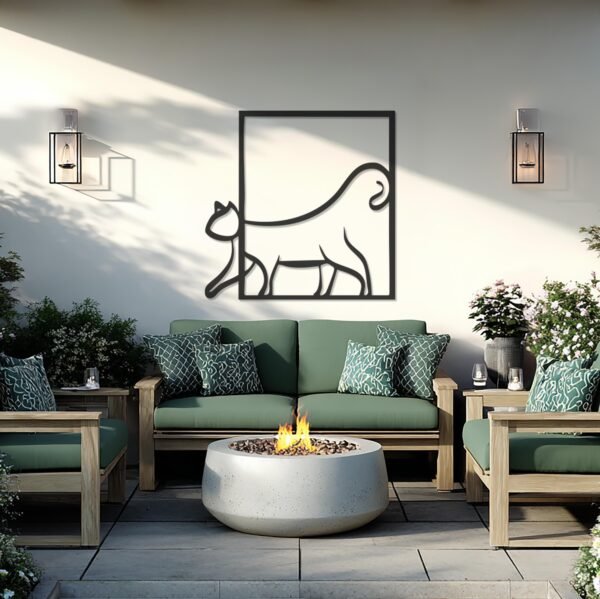 Cat in Frame — metal wall art