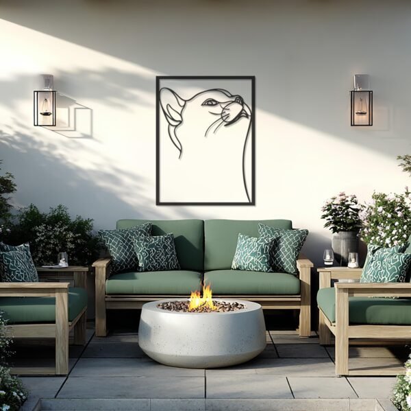 Cat Line — metal wall art