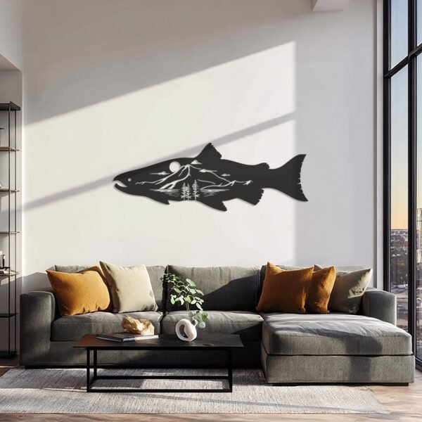 Fish Mountain — metal wall art