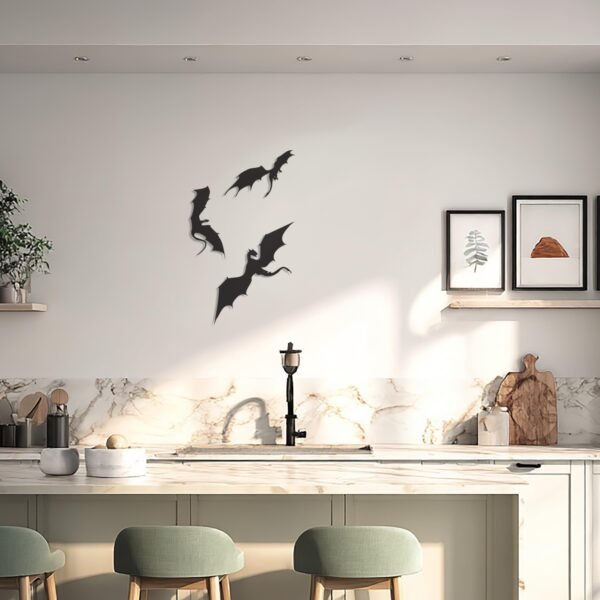 Flying Bats — metal wall art