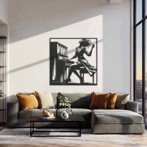 Jazz Pianist — metal wall art