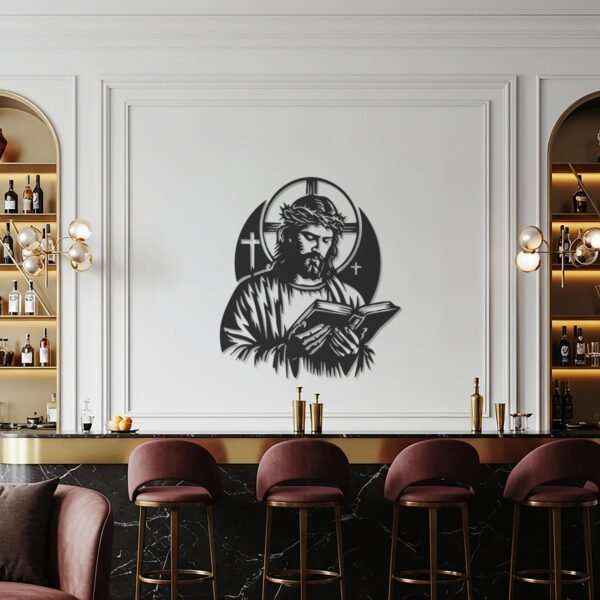 Jesus Reading — metal wall art