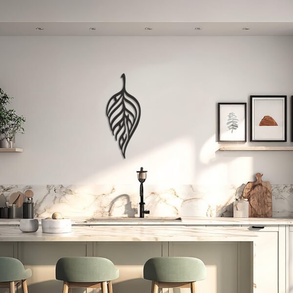 Minimal Leaf — metal wall art