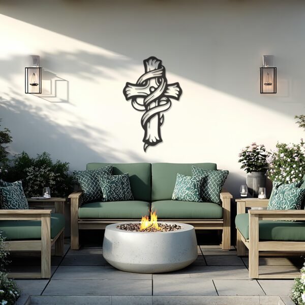 Rustic Cross — metal wall art